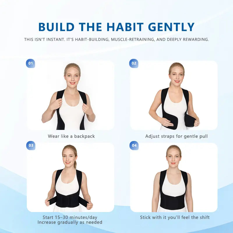 Adjustable Posture Corrector Back Brace Shoulder Straightener with Shoulder Support for Back Pain Relief for Men and Women Belts