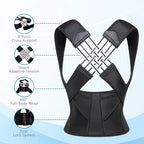 Adjustable Posture Corrector Back Brace Shoulder Straightener with Shoulder Support for Back Pain Relief for Men and Women Belts