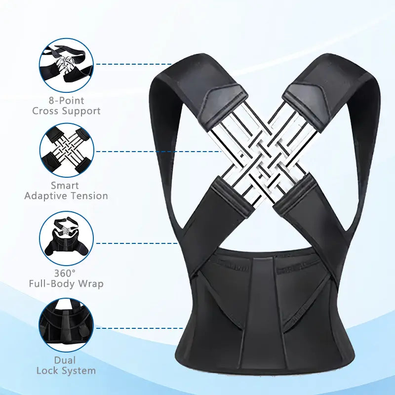 Adjustable Posture Corrector Back Brace Shoulder Straightener with Shoulder Support for Back Pain Relief for Men and Women Belts