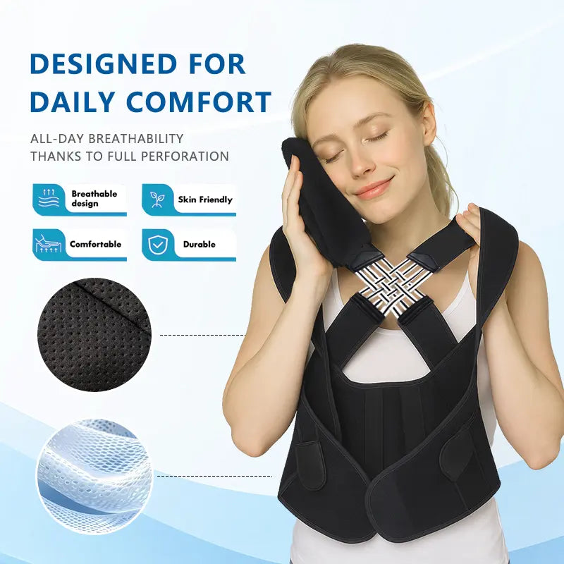 Adjustable Posture Corrector Back Brace Shoulder Straightener with Shoulder Support for Back Pain Relief for Men and Women Belts