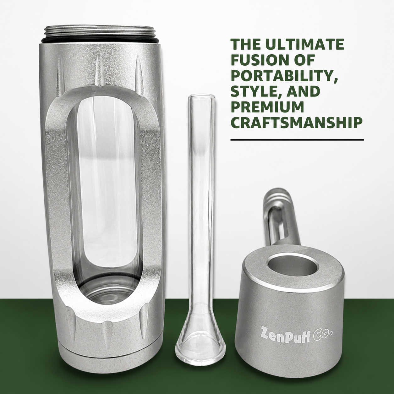 ZenPuff Co.™ Premium Glass & Aluminum Water Bottle